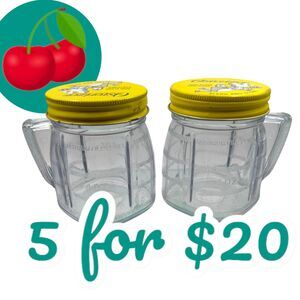 VTG Osterizer Liquifier Blender Mini-Blend Container Blend Store Plastic Jars 2
